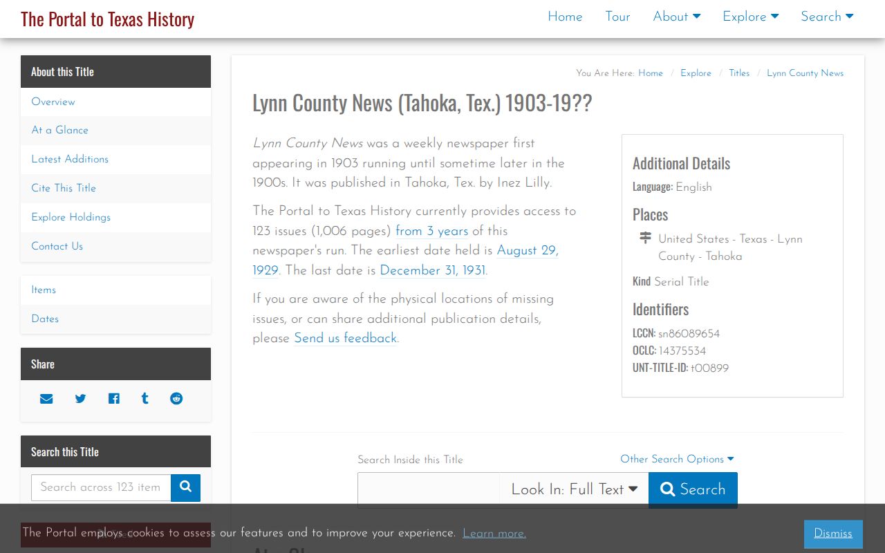 Lynn County News archive for local arrest and court record reporting