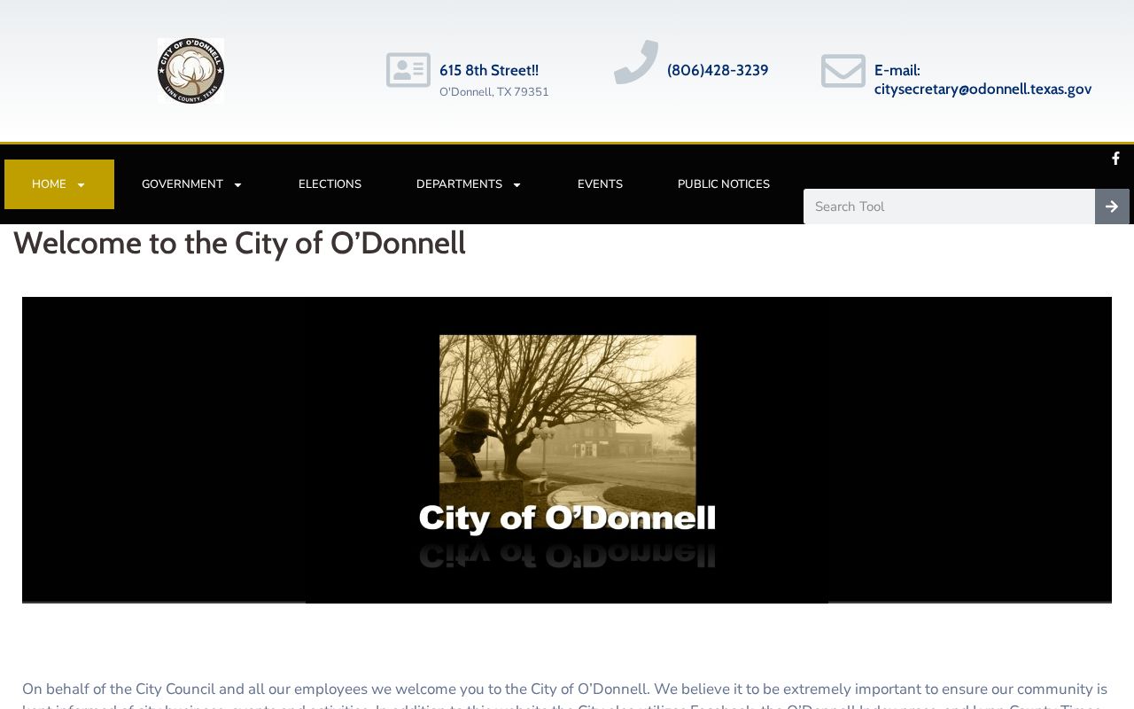 O'Donnell city contact page for Lynn County arrest record routing